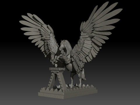 Pegas High Poly for 3d Print 3D Принт Модель