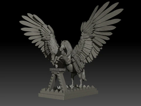 Pegas High Poly for 3d Print 3D Print Model