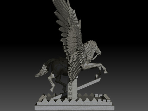 Pegas High Poly for 3d Print 3D Принт Модель