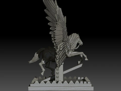 Pegas High Poly for 3d Print 3D Print Model