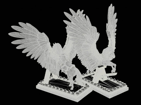 Pegas High Poly for 3d Print 3D Print Model