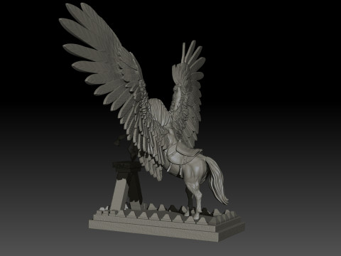 Pegas High Poly for 3d Print 3D Принт Модель