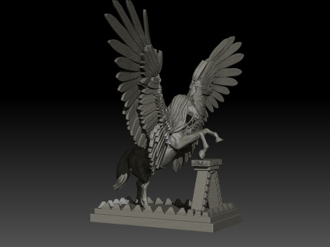 Pegas High Poly for 3d Print 3D Принт Модель