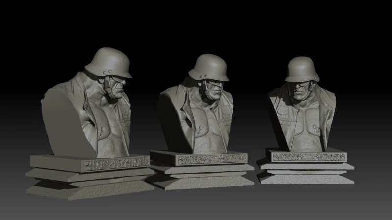 Zombie Biker High Poly for 3d Print 3D Print Model .c4d .max .obj .3ds .fbx .stl .blend