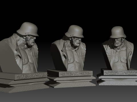 Zombie Biker High Poly for 3d Print 3D Print Model