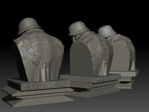 Zombie Biker High Poly for 3d Print 3D Baskı Modeli