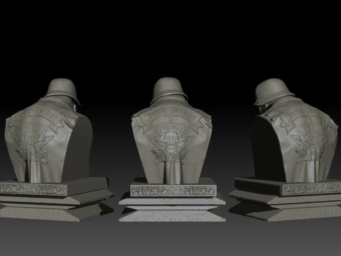 Zombie Biker High Poly for 3d Print 3D Print Model