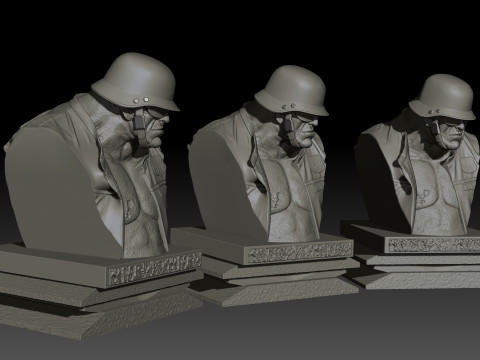 Zombie Biker High Poly for 3d Print 3D Baskı Modeli