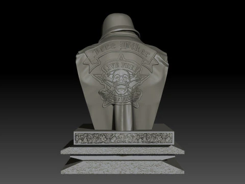 Zombie Biker High Poly for 3d Print 3D Print Model