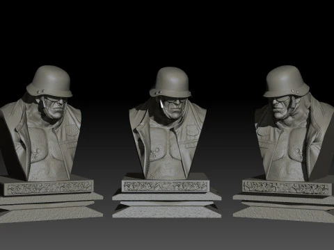 Zombie Biker High Poly for 3d Print 3D Print Model