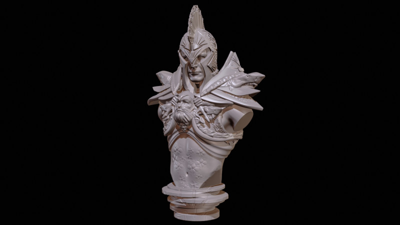 Atlant Bust High Poly for 3d Print 3D Принт Модель .c4d .max .obj .3ds .fbx .stl .blend