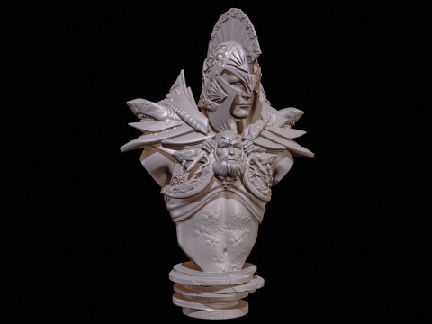 Atlant Bust High Poly for 3d Print 3D Принт Модель