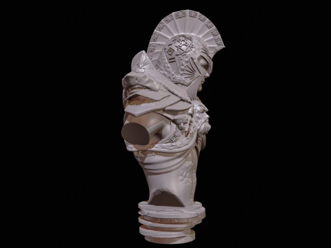 Atlant Bust High Poly for 3d Print 3D Print Model