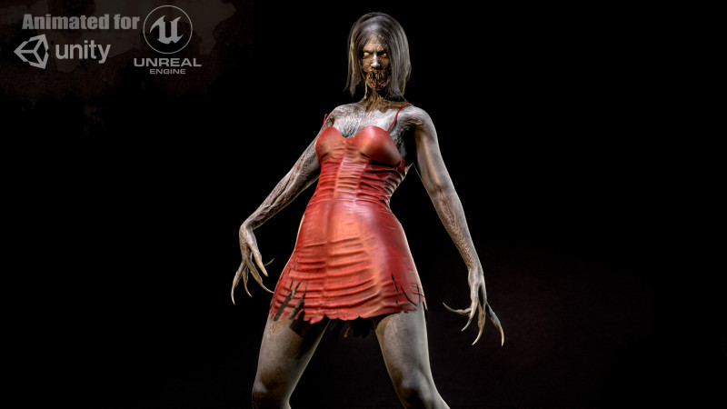 ZombieScreamer 3Dモデル .c4d .max .obj .3ds .fbx .stl .blend 