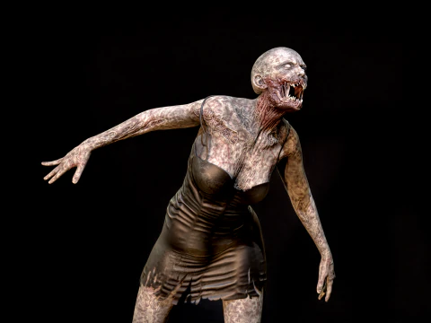 Zombi &Ccedil;ığlık&ccedil;ısı 3D Model