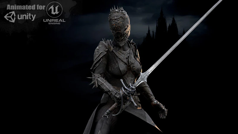 Masterizzazione di DarkLady Modello 3D .c4d .max .obj .3ds .fbx .stl .blend 