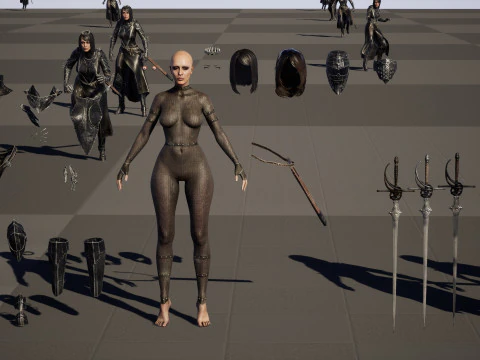 Masterizzazione di DarkLady Modello 3D