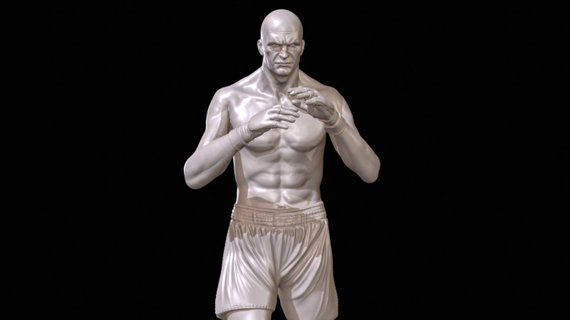 KickBoxer for 3D Print 3D प्रिंट मॉडल .c4d .max .obj .3ds .fbx .stl .blend 