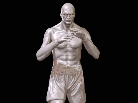 3D Baskı i&ccedil;in KickBoxer 3D Baskı Modeli