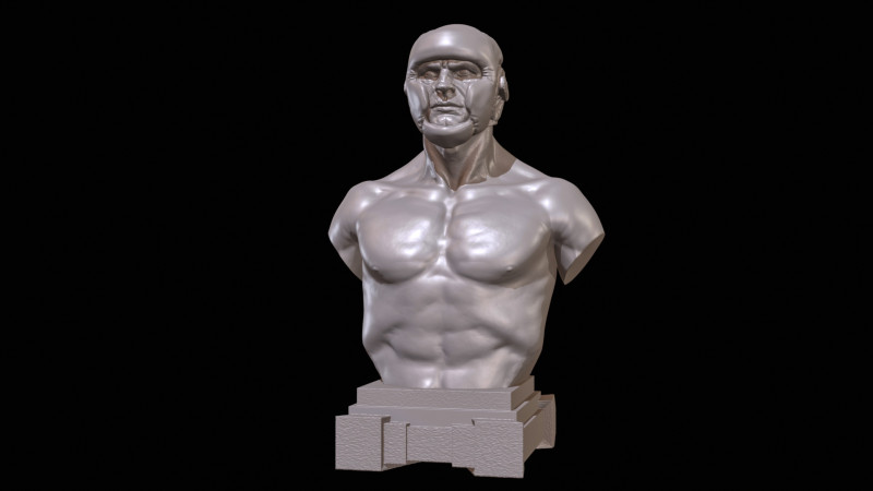 KickBoxer Bust for 3D Print 3Dプリントモデル .c4d .max .obj .3ds .fbx .stl .blend 