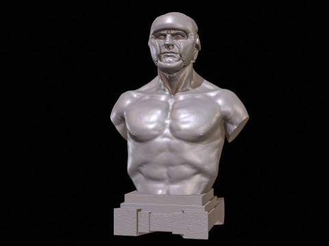 KickBoxer Bust for 3D Print 3D Принт Модель