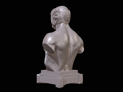KickBoxer Bust for 3D Print 3Dプリントモデル