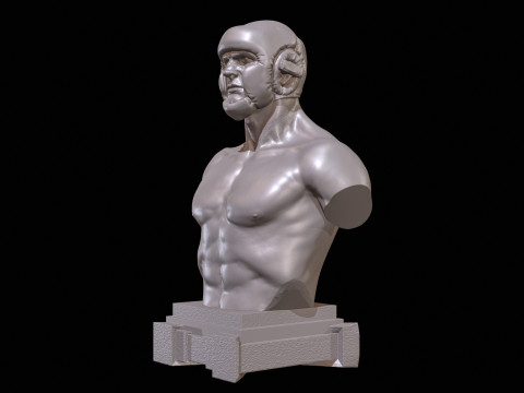 KickBoxer Bust for 3D Print 3Dプリントモデル