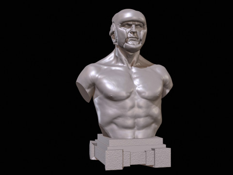 KickBoxer Bust for 3D Print 3Dプリントモデル