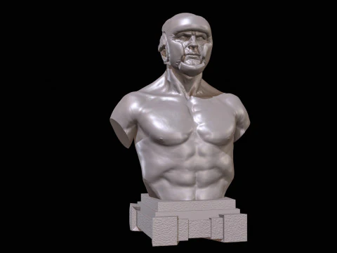 KickBoxer Bust for 3D Print 3D Print Model