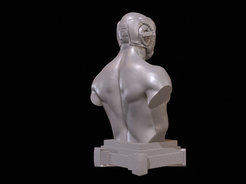 KickBoxer Bust for 3D Print 3Dプリントモデル