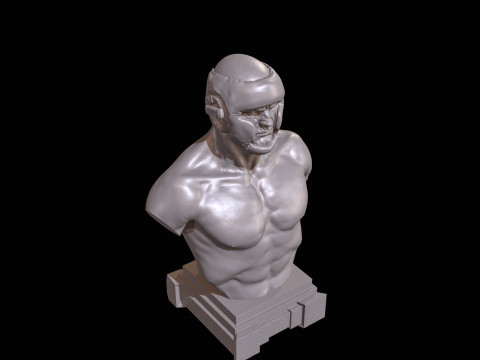KickBoxer Bust for 3D Print 3Dプリントモデル