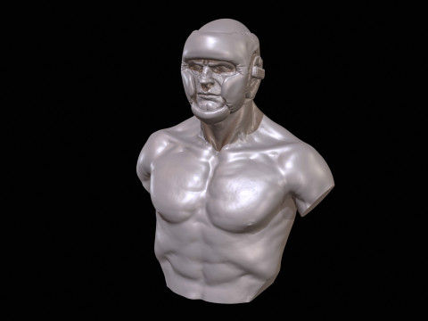 KickBoxer Bust for 3D Print 3Dプリントモデル