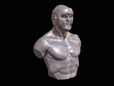 KickBoxer Bust for 3D Print 3Dプリントモデル