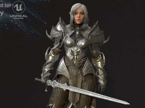 ElfGirlFighter Modèle 3D