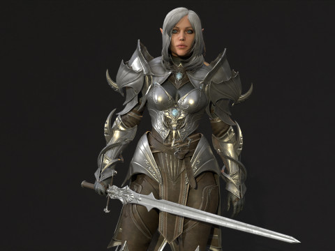 ElfGirlFighter 3D मॉडल