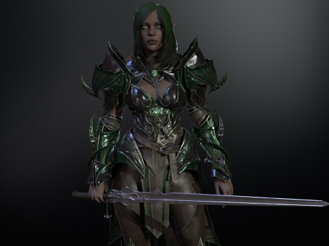 ElfGirlFighter 3D मॉडल