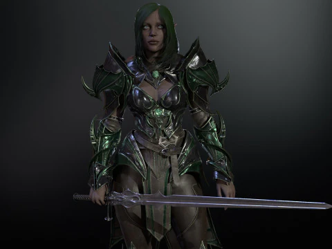 ElfGirlFighter Modelo 3D