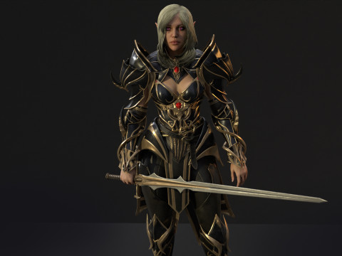 ElfGirlFighter 3D मॉडल