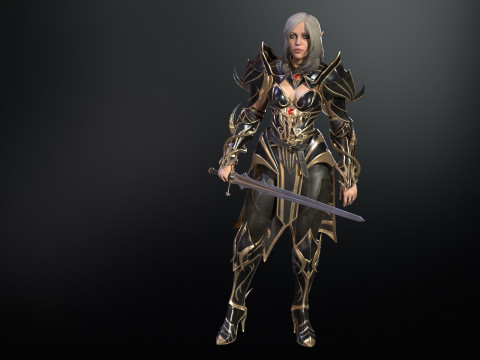 ElfGirlFighter 3D मॉडल