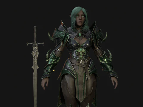 ElfGirlFighter Modelo 3D