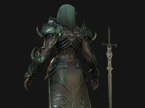 ElfGirlFighter 3D मॉडल
