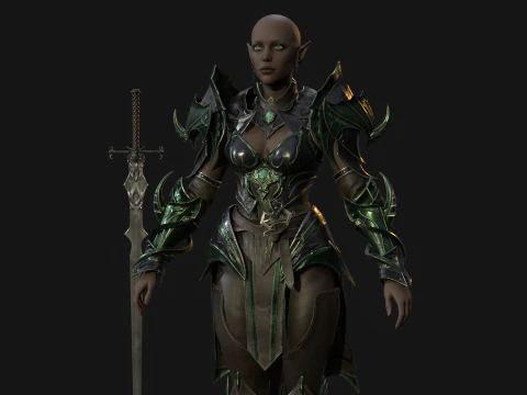 ElfGirlFighter Modelo 3D