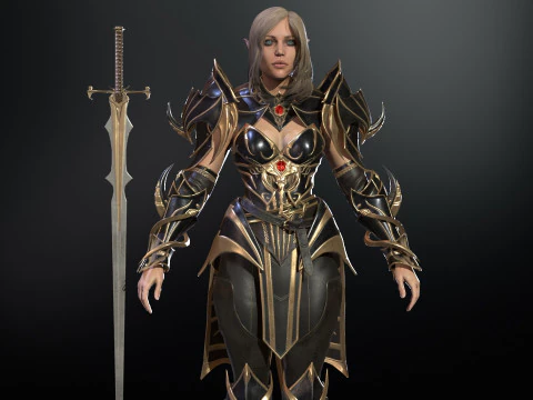 ElfGirlFighter Modelo 3D