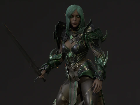 ElfGirlFighter Modelo 3D