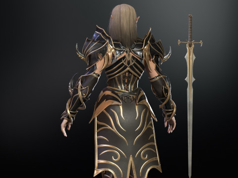 ElfGirlFighter 3D मॉडल