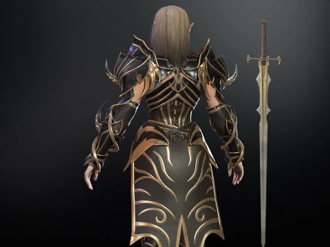 ElfGirlFighter Modelo 3D