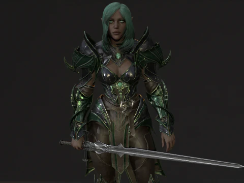 ElfGirlFighter Modelo 3D