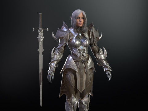 ElfGirlFighter 3D मॉडल