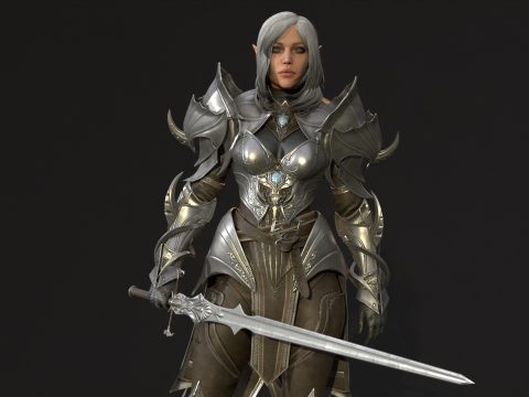 ElfGirlFighter 3D मॉडल