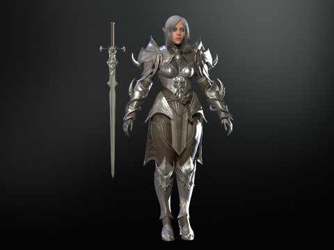 ElfGirlFighter 3D मॉडल